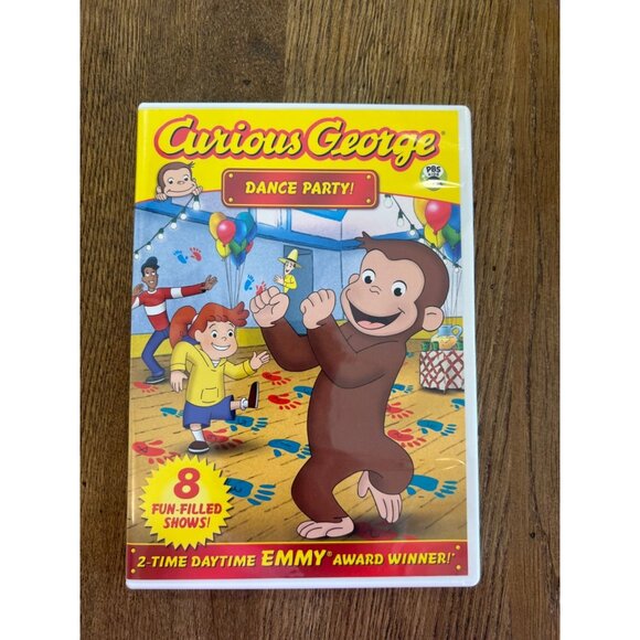 Curious George Dance Party DVD 2012 Childrens Movie 8 Episodes Pre-Owned - Picture 1 of 4